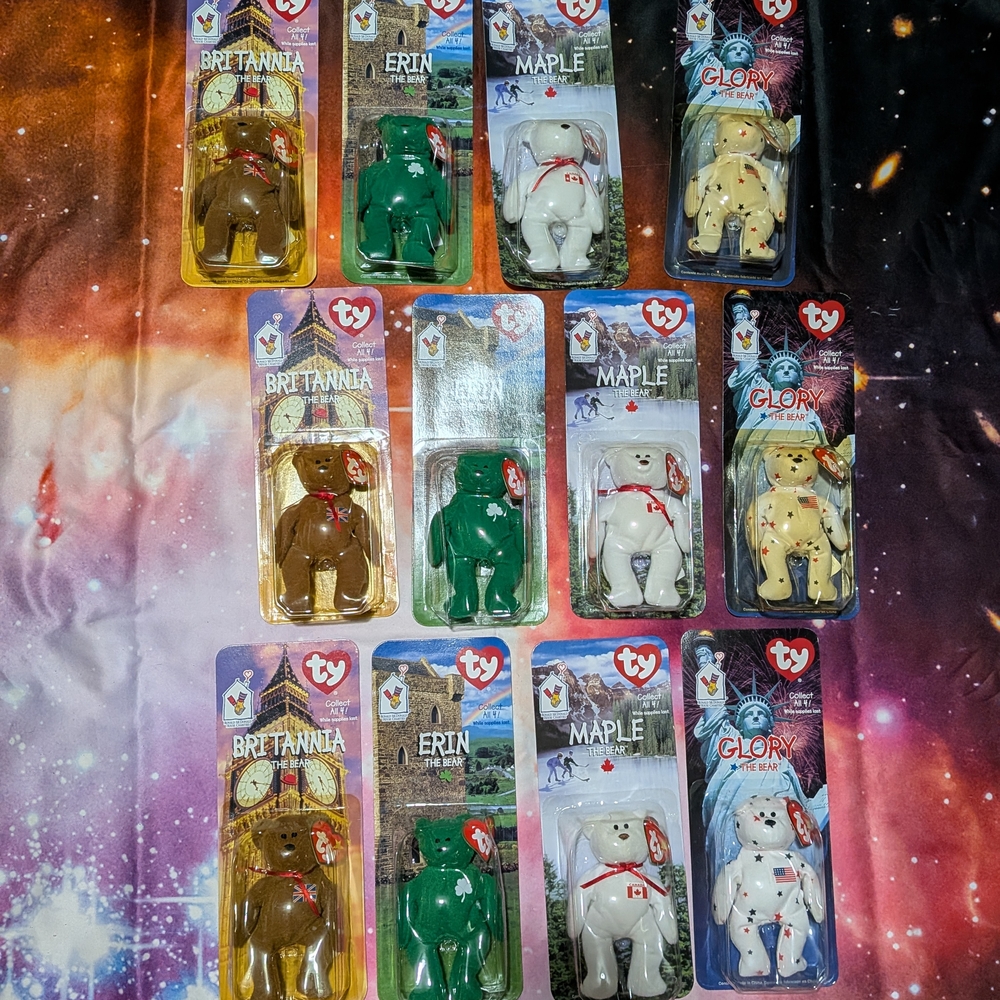 Ty Beanie Babies Britannia, Erin, Maple, Glory Collection 12 Bears Total